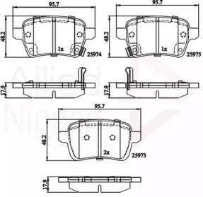 COMLINE adb32279 -  Комплект тормозных колодок, дисковый тормоз