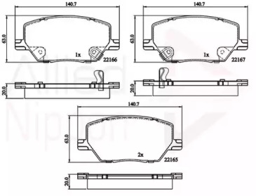 COMLINE adb32294 -  Комплект тормозных колодок, дисковый тормоз