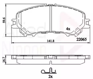 COMLINE adb32304 -  Комплект тормозных колодок, дисковый тормоз
