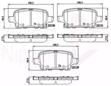 COMLINE adb32307 -  Комплект тормозных колодок, дисковый тормоз