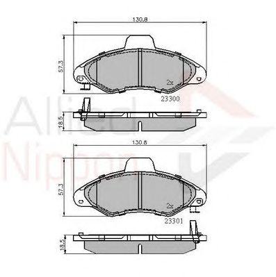 COMLINE adb3393 -  Комплект тормозных колодок, дисковый тормоз