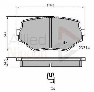 COMLINE adb3475 -  Комплект тормозных колодок, дисковый тормоз