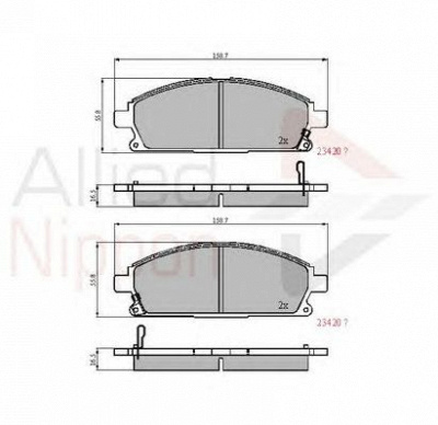 COMLINE adb3591 -  Комплект тормозных колодок, дисковый тормоз