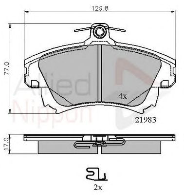 COMLINE adb3813 -  Комплект тормозных колодок, дисковый тормоз