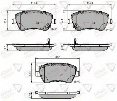 COMLINE adb3984 -  Комплект тормозных колодок, дисковый тормоз