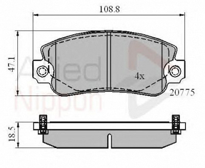 COMLINE adb4129 -  Комплект тормозных колодок, дисковый тормоз