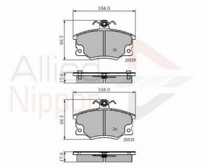 COMLINE adb4137 -  Комплект тормозных колодок, дисковый тормоз