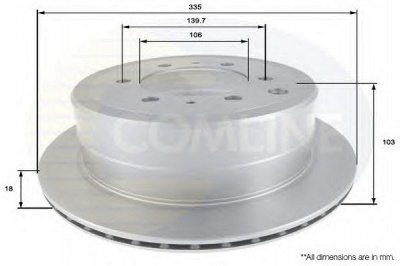 COMLINE adc0159v -  Тормозной диск