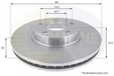 COMLINE adc0473v -  ДИСК ТОРМ MAZ CX-5 2.0/2.2D 11-/6 2.0/2.5/2.2D 12-