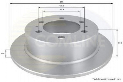 COMLINE adc1016 -  Тормозной диск