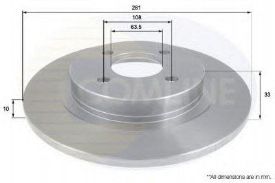COMLINE adc1224 -  Тормозной диск