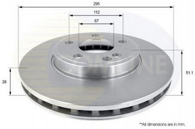 COMLINE adc1673v -  Диск тормозной передний вентилируемый