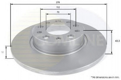 COMLINE adc1825 -  Тормозной диск