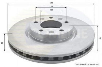 COMLINE adc2725v -  Диск тормозной передний вентилируемый