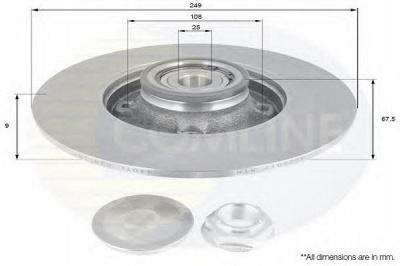 COMLINE adc3017 -  Тормозной диск
