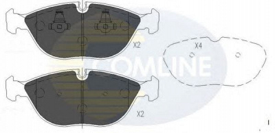 COMLINE cbp01003 -  Комплект тормозных колодок, дисковый тормоз