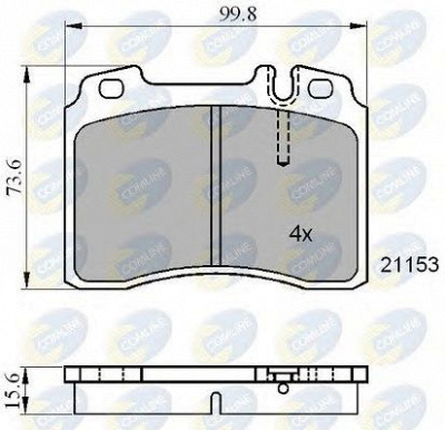 COMLINE cbp01006 -  Комплект тормозных колодок, дисковый тормоз