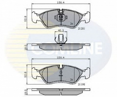 COMLINE cbp01007 -  Комплект тормозных колодок, дисковый тормоз