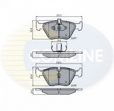 COMLINE cbp01010 -  Комплект тормозных колодок, дисковый тормоз