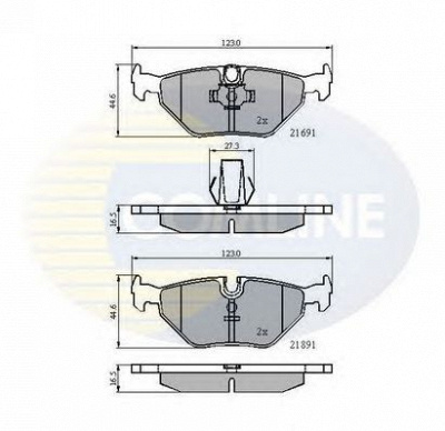 COMLINE cbp01011 -  Комплект тормозных колодок, дисковый тормоз