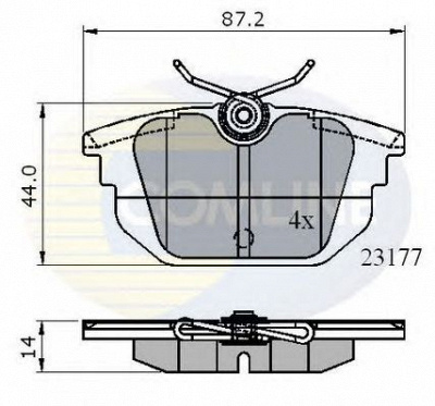 COMLINE cbp01012 -  Комплект тормозных колодок, дисковый тормоз