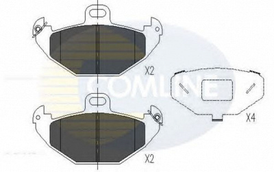 COMLINE cbp01020 -  Комплект тормозных колодок, дисковый тормоз