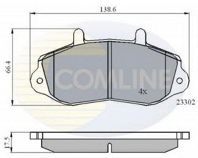 COMLINE cbp01021 -  Комплект тормозных колодок, дисковый тормоз