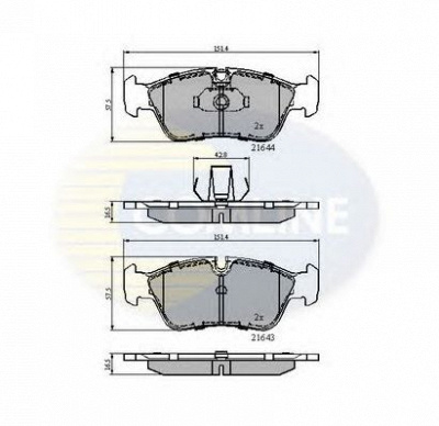 COMLINE cbp01023 -  Комплект тормозных колодок, дисковый тормоз