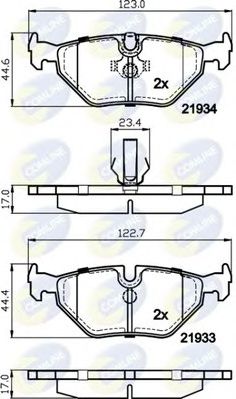 COMLINE cbp01024 -  Комплект тормозных колодок, дисковый тормоз