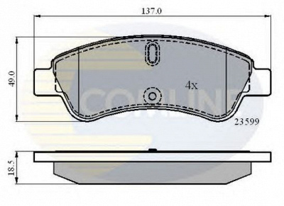 COMLINE cbp01033 -  Комплект тормозных колодок, дисковый тормоз