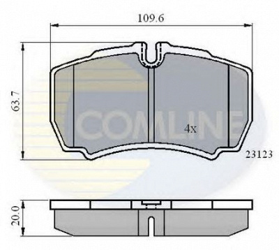 COMLINE cbp01034 -  Комплект тормозных колодок, дисковый тормоз