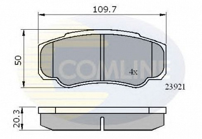 COMLINE cbp01042 -  Комплект тормозных колодок, дисковый тормоз