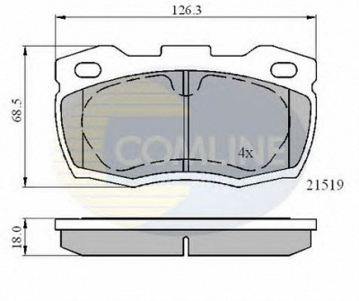 COMLINE cbp01052 -  Комплект тормозных колодок, дисковый тормоз