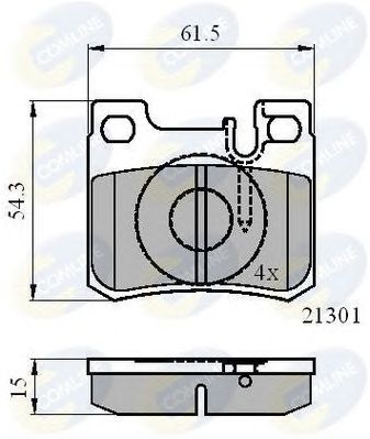 COMLINE cbp01067 -  Комплект тормозных колодок, дисковый тормоз