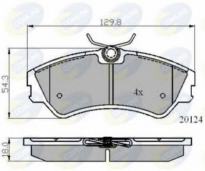 COMLINE cbp01073 -  Комплект тормозных колодок, дисковый тормоз
