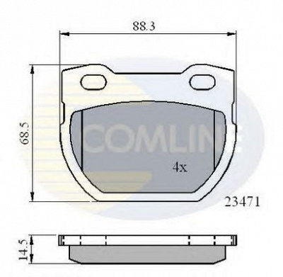COMLINE cbp01078 -  Комплект тормозных колодок, дисковый тормоз