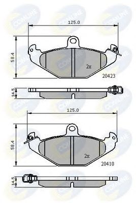 COMLINE cbp01081 -  Комплект тормозных колодок, дисковый тормоз