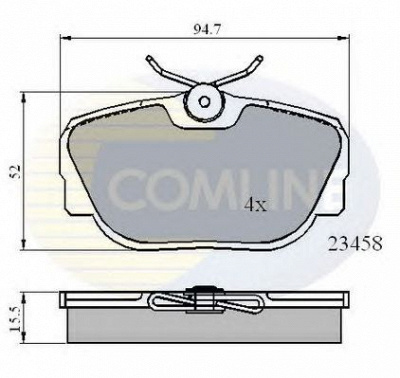 COMLINE cbp01093 -  Комплект тормозных колодок, дисковый тормоз
