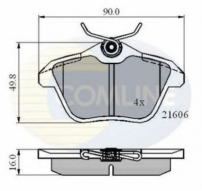 COMLINE cbp01095 -  Комплект тормозных колодок, дисковый тормоз