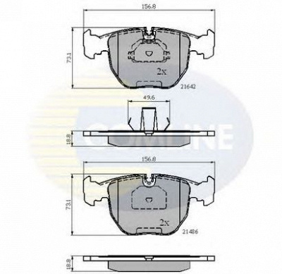 COMLINE cbp01096 -  Комплект тормозных колодок, дисковый тормоз