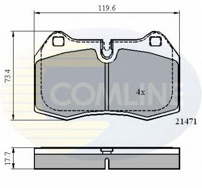 COMLINE cbp01097 -  Комплект тормозных колодок, дисковый тормоз