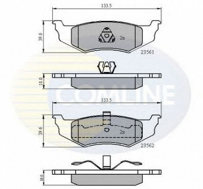 COMLINE cbp01100 -  Комплект тормозных колодок, дисковый тормоз