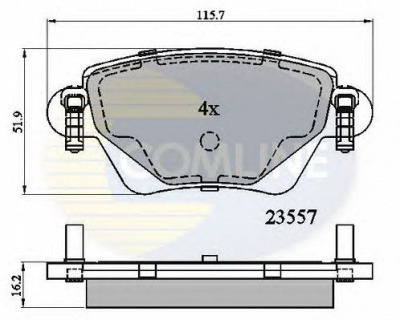 COMLINE cbp01114 -  Комплект тормозных колодок, дисковый тормоз