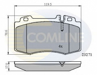 COMLINE cbp01117 -  Комплект тормозных колодок, дисковый тормоз