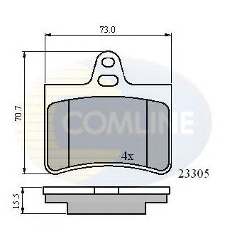 COMLINE cbp01122 -  Комплект тормозных колодок, дисковый тормоз
