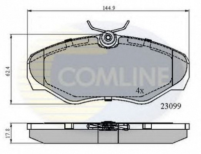 COMLINE cbp01127 -  Комплект тормозных колодок, дисковый тормоз