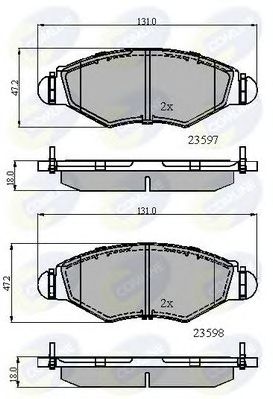 COMLINE cbp01131 -  Комплект тормозных колодок, дисковый тормоз