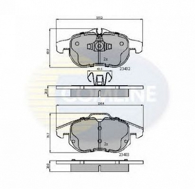 COMLINE cbp01137 -  Комплект тормозных колодок, дисковый тормоз