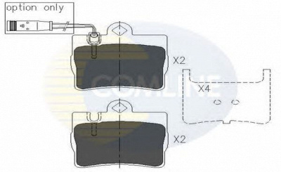 COMLINE cbp01143 -  Комплект тормозных колодок, дисковый тормоз