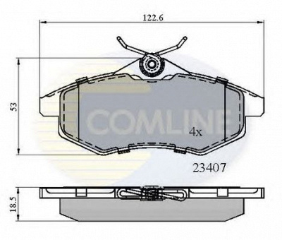 COMLINE cbp01145 -  Комплект тормозных колодок, дисковый тормоз